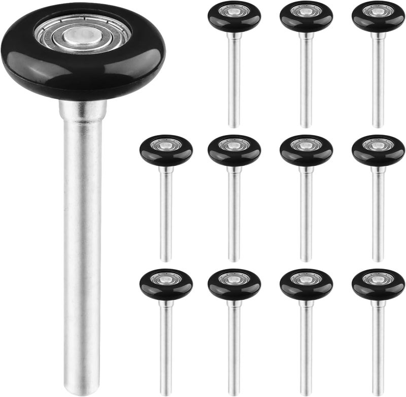 GENHAKON 12 Pack 1.8 Inch Nylon Sealed Garage Door Rollers, Quiet/Durable and High Load, High Performance Bearing, Black, by . - Image 1